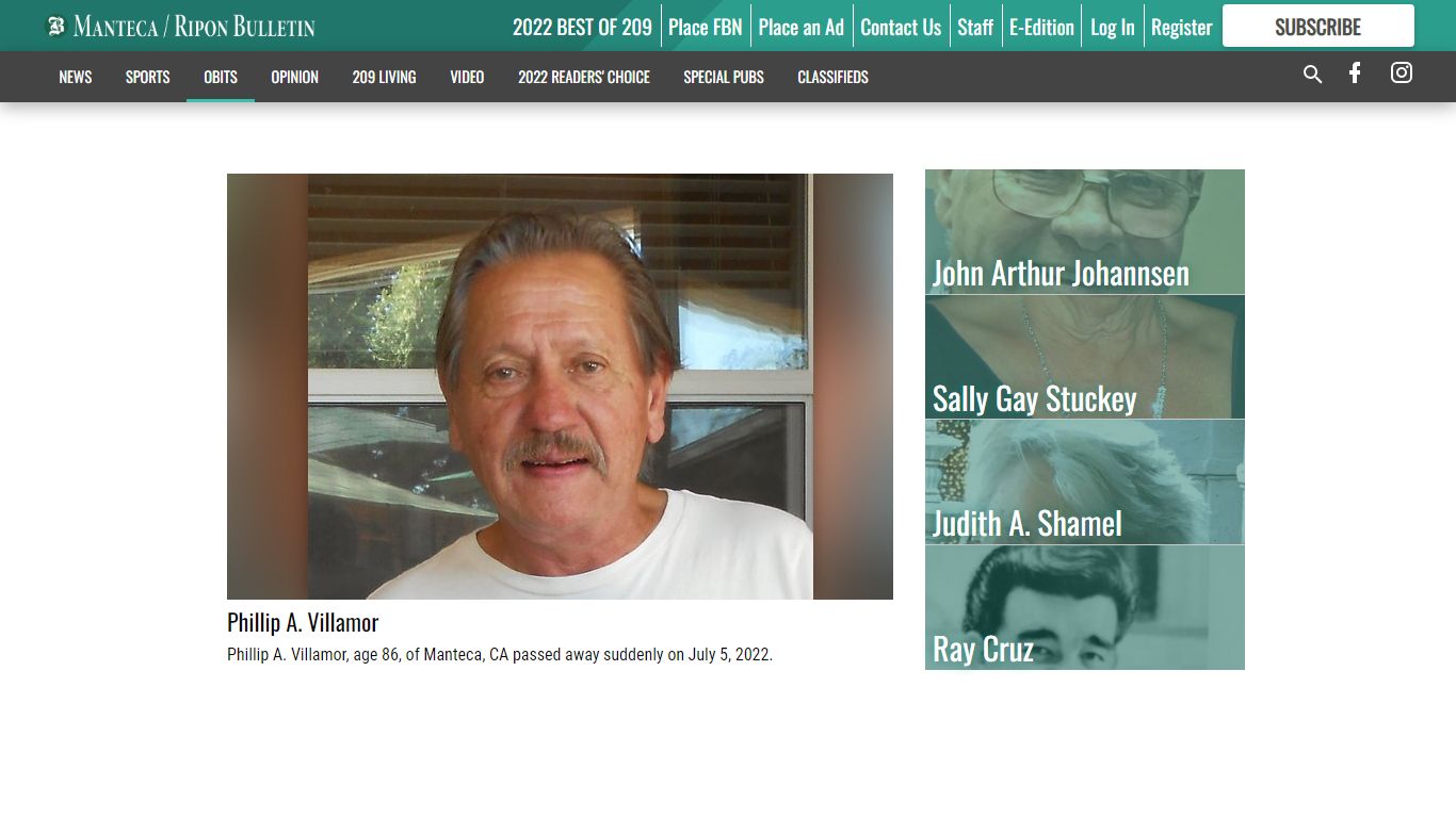 OBITS - Manteca Bulletin